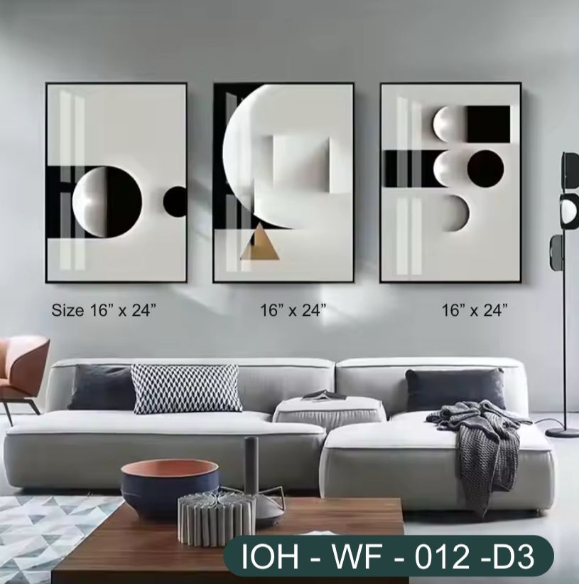Modern Geometric Wall Frame – Set of 3