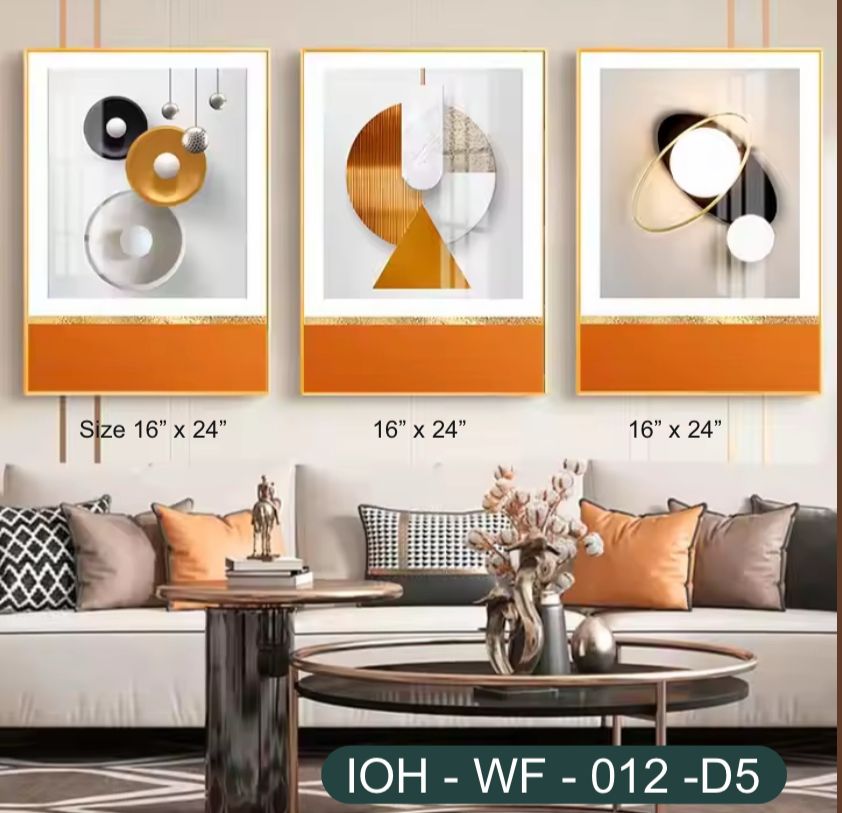 Geometric Harmony Wall Frame – Set of 3