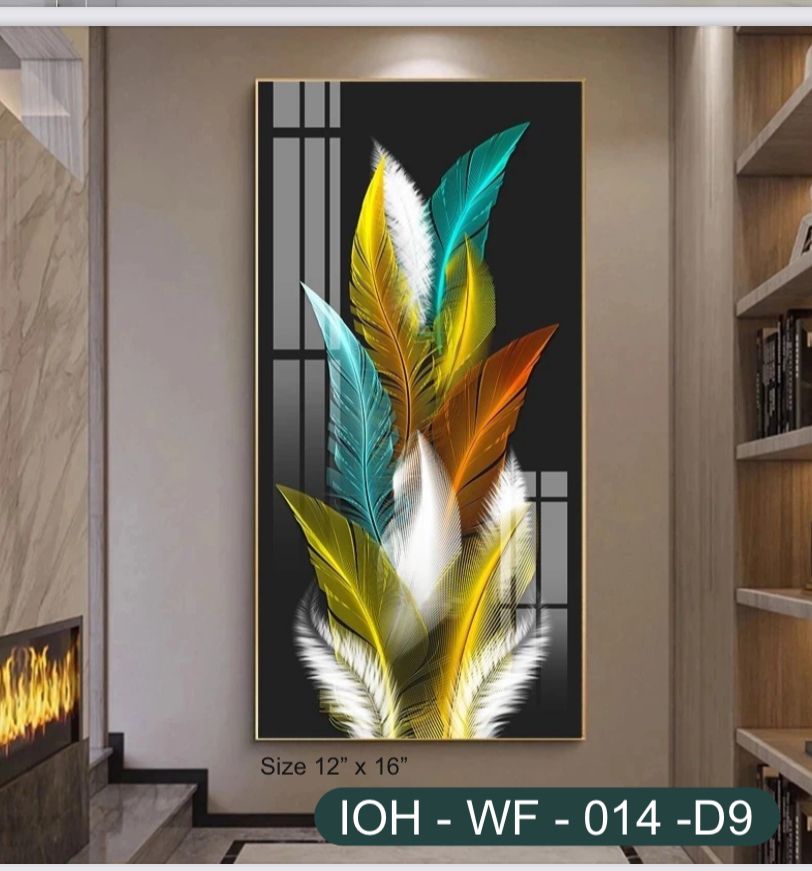 Vibrant Harmony – Feather Fusion Wall Art